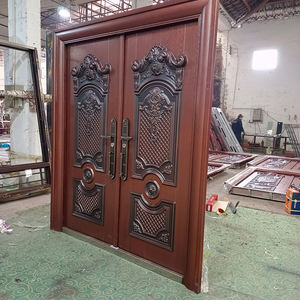 TECHTOP Zware Dubbele Stalen Deur Hoge Veiligheid Anti-inbraak Buitendeur met Duurzame Poedercoating Afwerking - Product Image 2