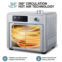 Freidora de Aire Eléctrica Multifunción de Acero Inoxidable de 28L y 1700W con Control Digital, Calidad Superior, Antiadherente con PTFE, Horno Francés Holandés