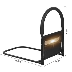 <b>Bed</b> Rails For Elderly And <b>Disabled</b> Adjustable Height With Light Toilet Safety Support 49.5cm Width Plastic Material - Product Image 3