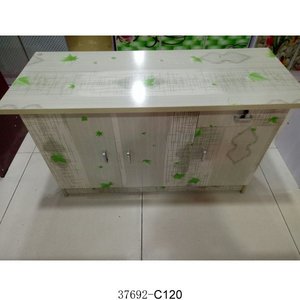 Modern Office <b>Desk</b> With Wooden Storage <b>Cabinet</b> Contemporary Design For Home Office Freestanding 37692-C120 - Product Image 1