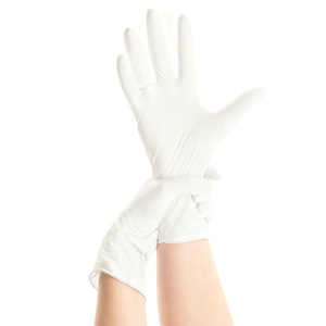Nitrile Disposable Gloves Oil Resistant Thickened For Laboratory Kitchen Cleaning Pet Grooming White Smooth Non Sterile One - Product Image 1
