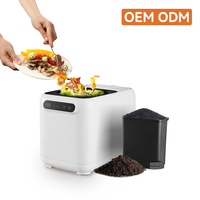 Machine de recyclage des déchets de cuisine électrique automatique en acier inoxydable de 3 L, contrôle des odeurs domestiques, compostage des déchets alimentaires, 1000 g de charbon