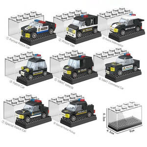 WYL assemblaggio Diy Mini mattoncini di costruzione della serie della <span class=keywords><strong>polizia</strong></span> piccoli blocchi di costruzione di particelle auto Set Puzzle scatola regalo giocattolo fatto da te - Product Image 2