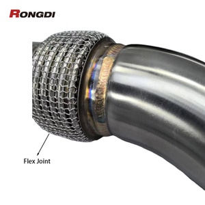 Offre Spéciale : Downpipe d'échappement artisanal monobloc à mandrin pour BMW M3 M4 F80 F82 S55 3.0T en acier inoxydable 304, avec tube de réduction droit - Product Image 4