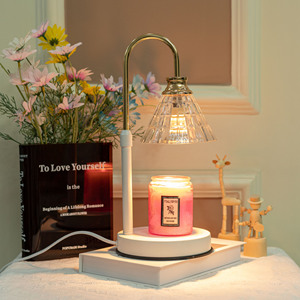 Lampe chauffe-cire parfumée en métal pour cire fondue Priva - Product Image 4
