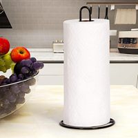 Support de serviettes en papier vertical en métal noir, compact, portable et pratique pour la table à manger, gain de place