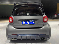 Kit carrosserie en fibre de carbone sèche pour Mercedes-Benz Smart, style MSY, haute qualité, comprenant lèvre avant, jupes latérales et diffuseur