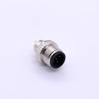 Conector Circular Linconn M12 C5-S L para Montaje en Panel, Tipo Enchufe, Plateado, 8P, Certificado CE ROHS, con Codificación A/B/D, 3 Núcleos
