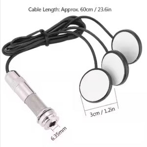 Transductor piezoeléctrico eléctrico acústico Micrófono Contacto Stick-on Pastillas de guitarra para guitarra Violín Ukulele Mandolina Banjo Cello - Product Image 6