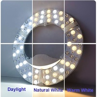 Module LED pour Plafonnier Lustre Chambre à Coucher Remplacement 72W Tricolore à Intensité Variable Commande Tactile AC220V Fixation Magnétique Puissante Facile