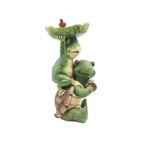 Statue de jardin en résine sculptée, grenouille, tortue, animal, figurine décorative d'accueil pour jardin, modèle YM700946, mangeoire à oiseaux en forme de feuille, vente en gros B2B