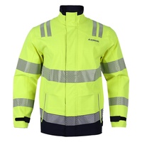 Ensemble de vêtements de travail haute visibilité unisexe, imperméable, en coton, grande taille, veste et pantalon réfléchissants, vêtements de travail pour chantier, vente en gros