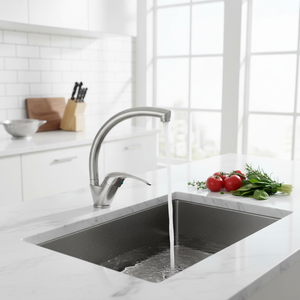 Robinets <span class=keywords><strong>Presto</strong></span> de haute qualité eau chaude et froide cuisine Long cou pas cher <span class=keywords><strong>robinet</strong></span> d'évier de cuisine argent céramique poli CN;ZHE moderne - Product Image 3