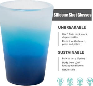 Infrangibili Mini bicchierini doganali Non tossici in Silicone set di bicchierini smerigliati da 40 ml per Whisky Vodka Hard Liquor - Product Image 2