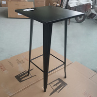 Table de salle à manger carrée de style américain, design antique, table de bar moderne, tables hautes