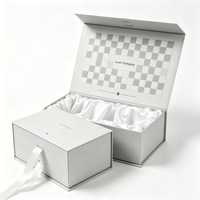 Boîte d'emballage de luxe en carton pour extensions de cheveux et perruques, personnalisable avec logo, boîte cadeau magnétique pour perruques