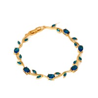 Bracelet floral doré, bracelet coquette à fleurs, bracelet en zircone rose, bijoux de haute qualité inspirés des contes de fées, cadeau pour elle