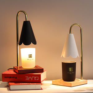Modern Wood Base Table Black Metal Dome Shade Ruffle Flexible Neck LED AC Soft Warm White <b>Light</b> 90 CRI <b>Push</b> Button Bedroom Desk - Product Image 2