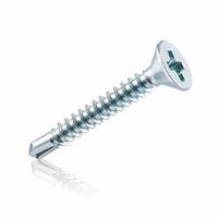 Vis autoperceuses à tête fraisée zinguées DIN7504 en acier au carbone Phillips pour la décoration de conduits CVC et panneaux – Vente en gros