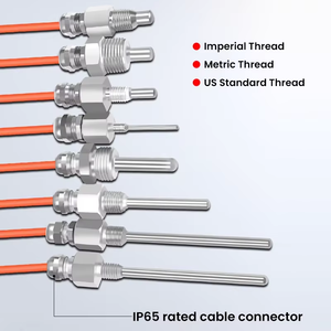 NTC Thermistor 5K 10K 50K 100K Temperature Sensor Temperature Probe 4-point Thread G1/2 Accuracy 1% Stainless Steel Construction - Product Image 4
