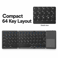 Keyboard Lipat dengan Touchpad dan Mode Tidur untuk Mengetik di Tablet Portabel di Ruang Kerja Bersama