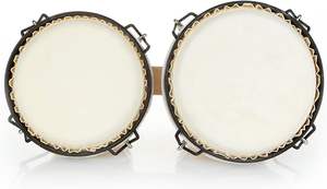 Precio al por mayor, calidad superior, 4 + 5 pulgadas, 6 + 7 pulgadas, 6,5 + 7,5 pulgadas, juego de batería <span class=keywords><strong>Bongo</strong></span> de madera con piel de oveja para adultos - Product Image 2