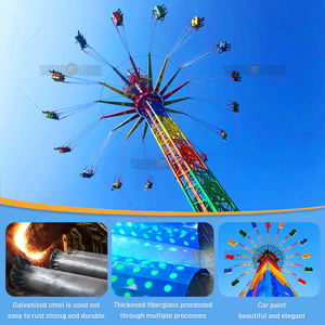 Torre de caída libre y torre de caída giratoria Instalaciones de entretenimiento al aire libre para parques temáticos Opciones de paseo emocionantes - Product Image 5