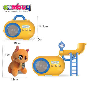 Jouet en peluche mignon pour <span class=keywords><strong>animaux</strong></span> de compagnie, jeu de simulation de soins aux <span class=keywords><strong>animaux</strong></span>, avec cage - Product Image 2