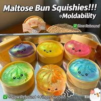 Meilleures ventes : Squishies Taba anti-stress, grands, arc-en-ciel, scintillants, souriants, en forme de boulette et de bao bun, boîte mystère