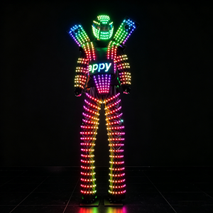 Traje de Baile Futurista LiqVis con Luces LED de Colores Cambiantes, <span class=keywords><strong>Ropa</strong></span> Brillante <span class=keywords><strong>para</strong></span> Espectáculos de Cosplay, Festivales, Fiestas y <span class=keywords><strong>Eventos</strong></span> - Product Image 2