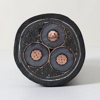 Câble de moyenne tension 3 conducteurs en cuivre/aluminium/alliage d'aluminium XLPE solide 95-240 mm avec des tensions nominales de 30 kV/20 kV/15 kV/10 kV