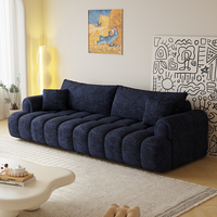 Populaire crème doux salon canapé ensemble de meubles élégant luxe moderne blanc velours tissu canapé doux bouffant canapé canapé pour la maison