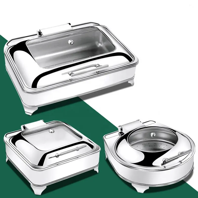 food warmers roll top catering stainless steel ceramic buffet stove chafing dish