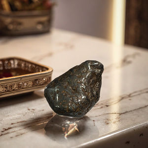 Utilizzato per la decorazione Meteorite nero Meteorite pietra grezza decorazione - Product Image 2
