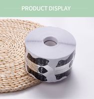 500 pièces de formes en papier pour extensions d'ongles en cristal français, autocollants guides, outil de manucure pour photothérapie, support en papier noir en forme de cerf-volant