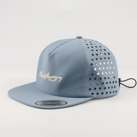 Casquette de golf imperméable à séchage rapide, perforée au laser, personnalisée, de haute qualité, avec logo imprimé en caoutchouc, casquette de baseball snapback, casquette d'été