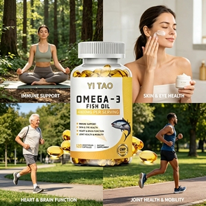 Huile de poisson oméga-3 haute concentration 4800 mg – Soutien immunitaire, santé de la peau et des yeux, fonction cardiaque et cérébrale, mobilité des articulations, 120 gélules - Product Image 6