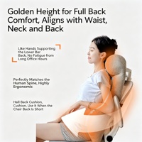 Nouvel Oreiller Ergonomique Tout-en-un 2026 pour Soutien Cervical et Lombaire, Coussin de Dos Complet pour Chaise de Bureau et Siège de Voiture