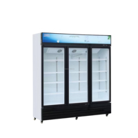 Réfrigérateur à boissons à double porte pour magasin de commodité Refroidisseur de boissons Réfrigérateur à bière