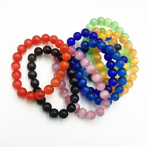 Pulseras de Piedra Ojo de Gato Multicolor, 8mm 23 Cuentas, 10mm 19 Cuentas, Joyería de Moda para Mujeres y Hombres, Regalo, Origen Yiwu - Product Image 1