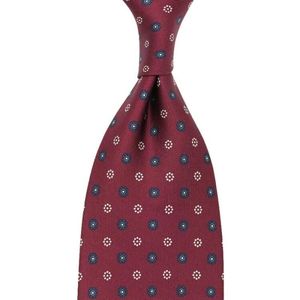 <span class=keywords><strong>Cravate</strong></span> en sergé à petites fleurs en polyester 100% à imprimé personnalisé pour hommes - Product Image 2