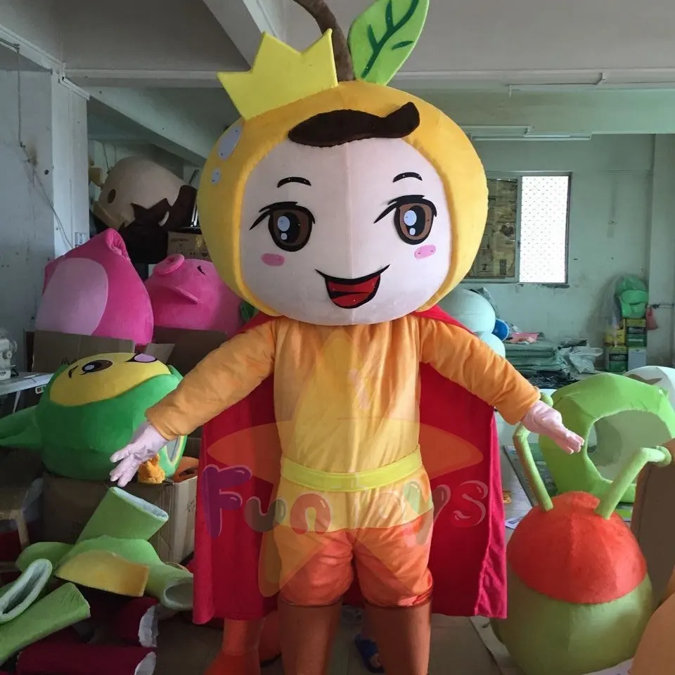 Funtoys elma erkek ve kız için taç maskot kostüm yetişkin karikatür bitki meyve Cosplay sahne performansı için