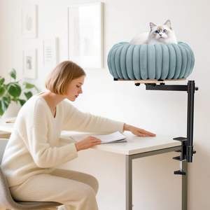Home Office Stevige 50lbs Metalen <span class=keywords><strong>Frame</strong></span> 360 ° Roterende Kat <span class=keywords><strong>Bed</strong></span> Voor Bureau Hangmat Voor Tafel - Product Image 5