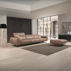 Canapé en cuir de style italien moderne en bois d'orange <span class=keywords><strong>Evergo</strong></span>, fournisseur de meubles de bureau, canapé sectionnel 3 2 1 - Product Image 1