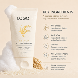 Limpiador Facial Profesional Purificante, Refrescante y Suavizante, Purifica los Poros, No Reseca, con Extracto de Arroz, para Piel Grasa y Mixta, Espuma Limpiadora de Arroz - Product Image 6
