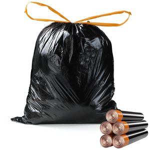 Sacs poubelle à cordon de serrage de 4 gallons, sacs à déchets ménagers portables anti-fuite faciles à déchirer, 75 unités - Product Image 1