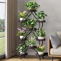 Kit de décoration mobile pour intérieur et extérieur, Pots de fleurs en métal multicouches, support pour jardinières, grandes et petites tailles