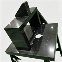 Ensemble de colonnes en granit avec nervure de support triangulaire pour cadre de portique de machine