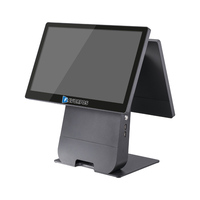 Terminal POS 15.6 Inci Windows Android Layar Sentuh Kapasitif Opsional dengan Layar Pelanggan untuk Ritel Restoran Hotel