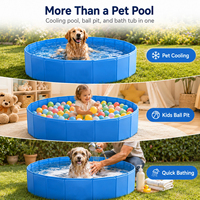 Piscine gonflable pliable pour animaux de compagnie, baignoire portable pour chiens et chats, piscine familiale pour le jeu et le divertissement